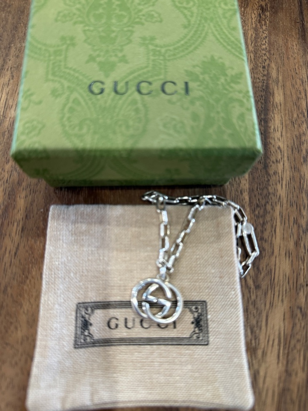 Gucci Silver Interlocking G Chain Bracelet